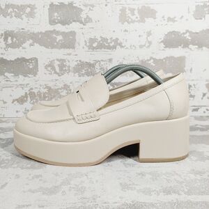 New Dolce Vita Yanni Platform Penny Ivory Leather Loafer   K47